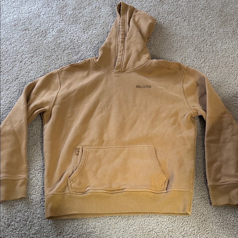 Hollister Men's Camel Hoodie